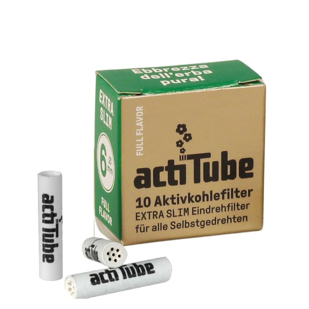 ActiTube Gold Carbon Extra Slim Filters 6mm (10 pack) - BudMother.com