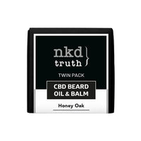 Load image into Gallery viewer, NKD 150mg CBD Twin Pack Honey Oak Beard Oil &amp; Balm - BudMother.com
