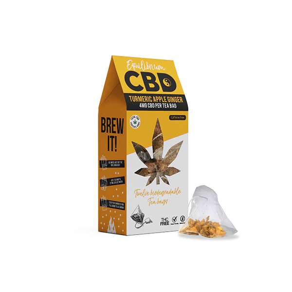 Equilibrium CBD 48mg Turmeric Apple Ginger Tea Bags - BudMother.com