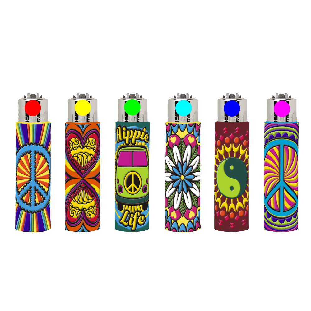 Clipper Lighters - Pop Cover Hippie Passion - BudMother.com