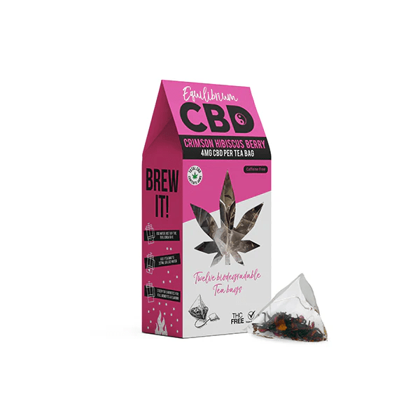 Equilibrium CBD 48mg Crimson Hibiscus Berry Tea Bags - BudMother.com