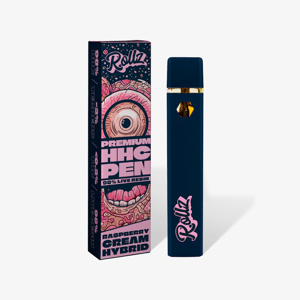 Rollz Raspberry Cream HHC Vape Pen 2ml - BudMother.com