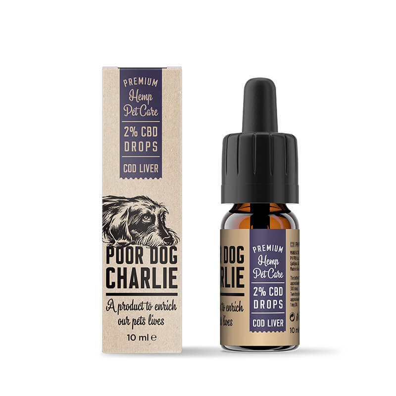 Pharma Hemp Poor Dog Charlie 2% CBD Drops for Dogs - Peanut Taste