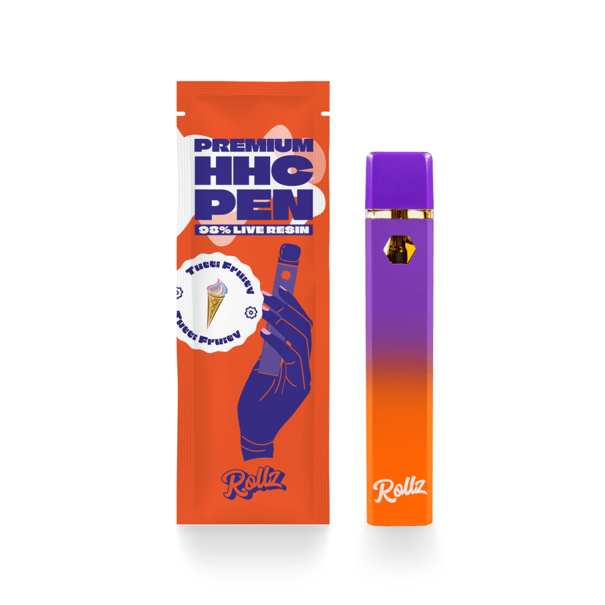 Rollz Tutti Fruity HHC Vape Pen 1ml - BudMother.com