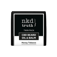 Load image into Gallery viewer, NKD 150mg CBD Twin Pack Honey Tobacco Beard Oil &amp; Balm - BudMother.com
